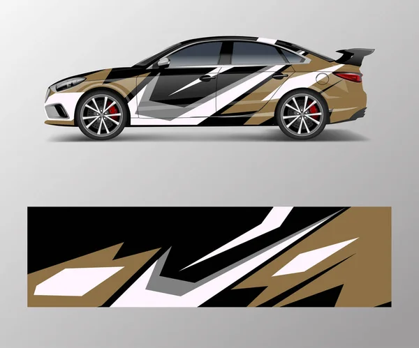 Abstrakte Rennsport Grafik Vektor Für Sportwagen Wrap Design — Stockvektor