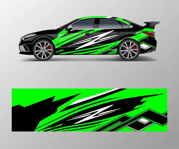 Sportwagen Wrap Design Vektordesign Abstrakte Rennsport Grafik Vektor Für Sportwagen — Stockvektor