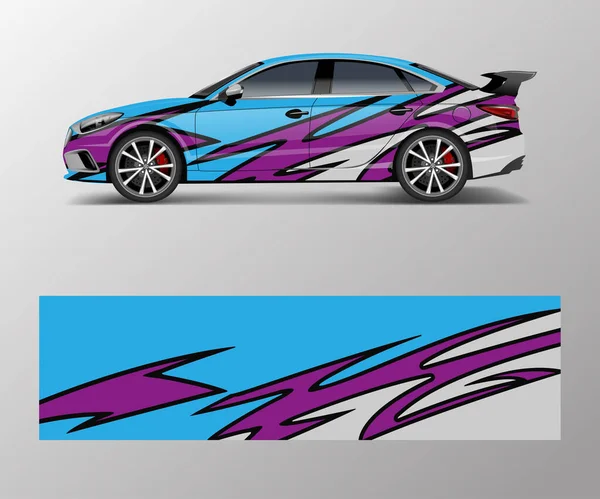 Sportwagen Wrap Design Vektordesign Abstrakte Rennsport Grafik Vektor Für Sportwagen — Stockvektor