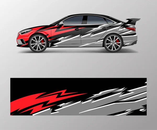 Vector Gráfico Carreras Abstracto Para Diseño Envoltura Coche Deportivo — Vector de stock