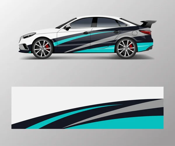 Sportovní Auto Závodní Obal Design Návrh Vektoru Abstraktní Závodní Grafický — Stockový vektor
