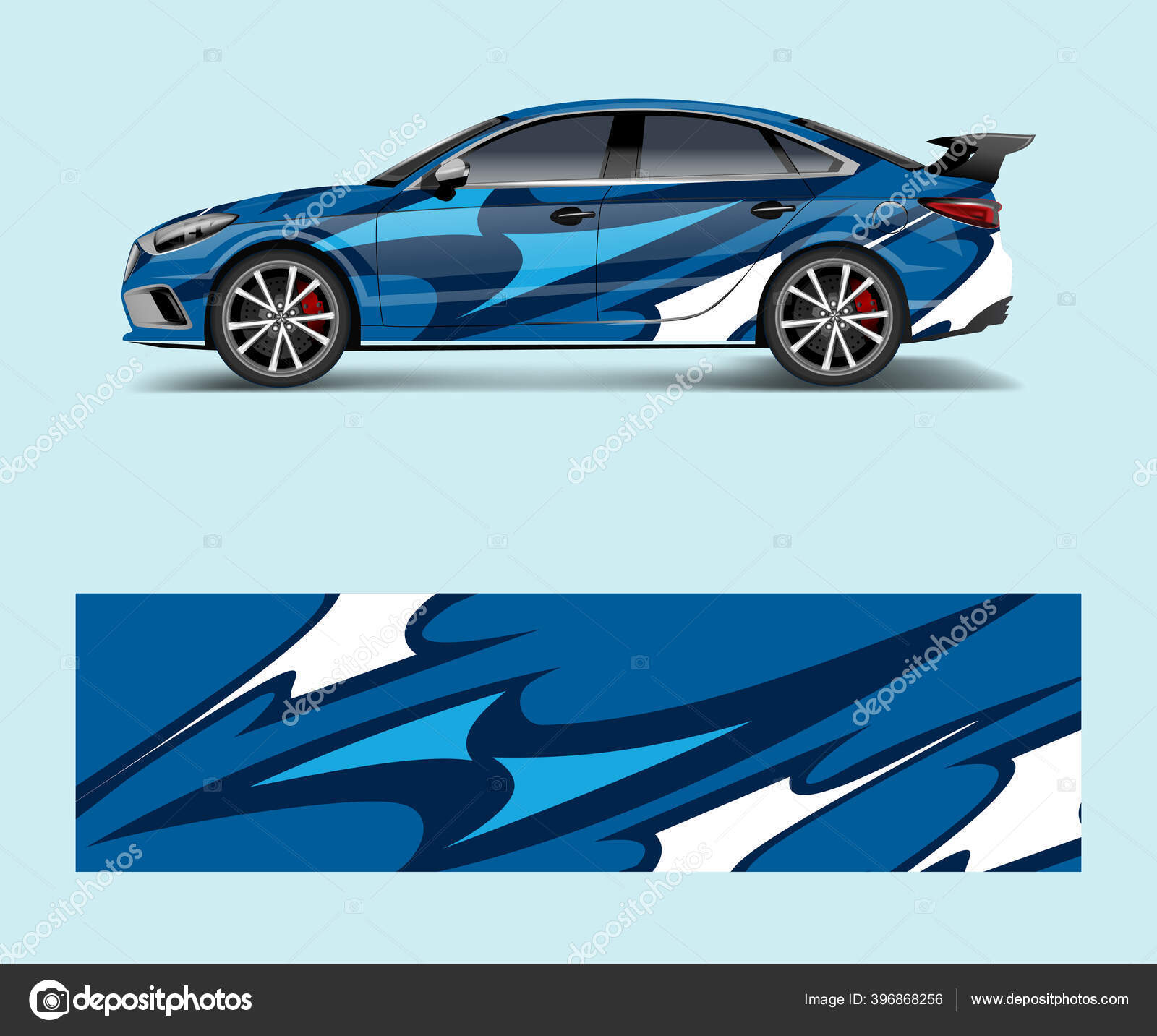 Desain Balap Abstrak Grafis Untuk Bungkus Vinil Stiker Kendaraan Vektor Stok Vektor Oriu007 396868256