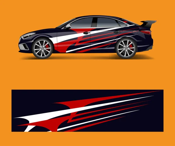 Abstract Sport Racing Car Wrap Decalque Design Adesivo Vetor Eps10 — Vetor de Stock