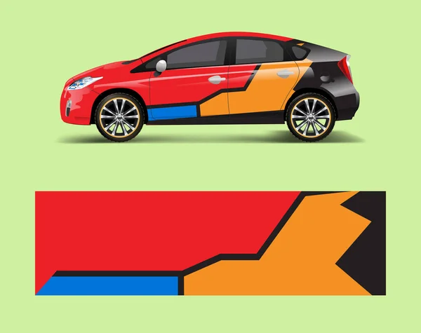 Company Branding Car Decal Wrap Designvektor Grafische Abstrakte Formen Entwerfen — Stockvektor