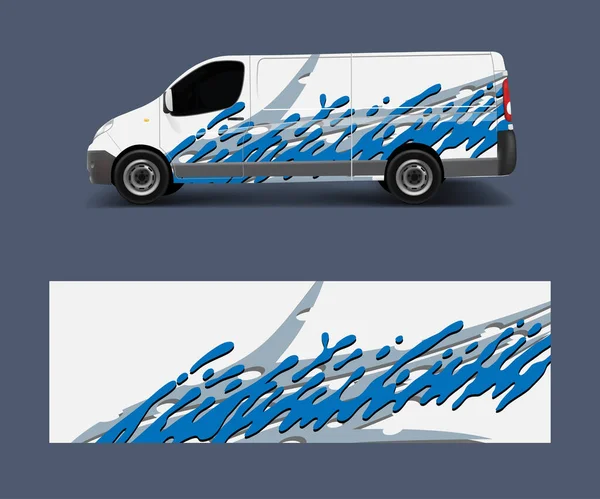 Auto Aufkleber Van Designs Vorlagenvektor Für Wrap Designs — Stockvektor