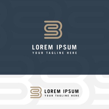 S logosu içinde yaratıcı harf B, harf SB logosu