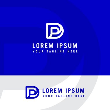 İlk Mektup Logosu PD, DP, Logo Şablonu