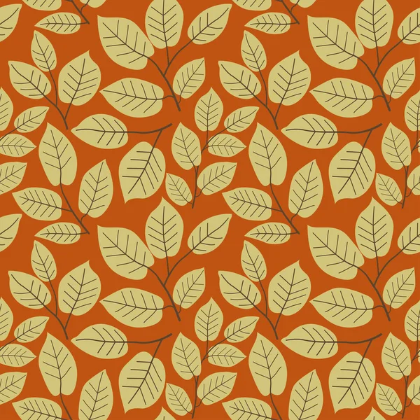 Fond Sans Couture Avec Des Feuilles Automne — Image vectorielle