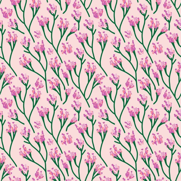 Mignon Sans Couture Motif Vectoriel Floral Fond Modèle Fleur Sur — Image vectorielle