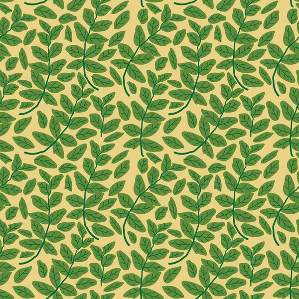 Çiçeksiz sevimli vektör deseni. Renkli yapraklar. Moda baskısı, duvar kâğıdı veya kumaş için moda tekrarı.