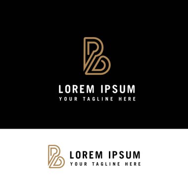 Minimalist tarzda B harfi logo monolini.