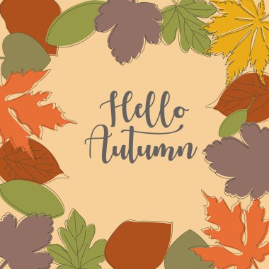 sonbahar arkaplan vektör illüstrasyonu, eps10