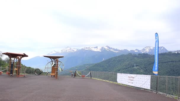 Russia Sochi May 2018 Rosa Khutor Outdoor Training Area — Stock Video