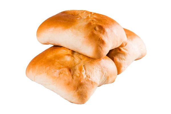 Beyaz Arka Plan Kafe Menü Ekmek Closeup Pişmiş Kek — Stok fotoğraf