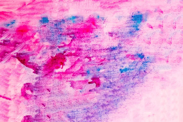 Bright abstract pink blue background. Two colors of paint