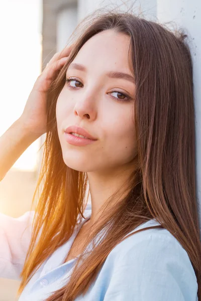 Aire Libre Retrato Cerca Hermosas Chicas Asiáticas — Foto de Stock