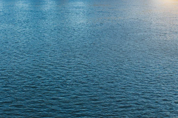 Het Patroon Van Prachtige Blauwe Water Rivier Zee Kleine Golven — Stockfoto