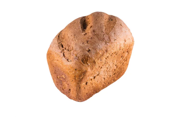 Taze Pişmiş Ekmek Ekmek Yakın Beyaz Arka Plan Izole — Stok fotoğraf