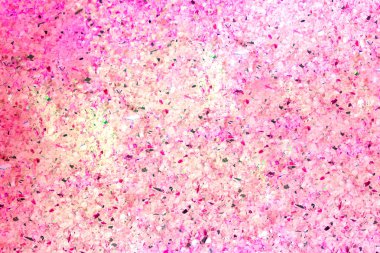 Arka plan pembe mercan kristal, üstten görünüm
