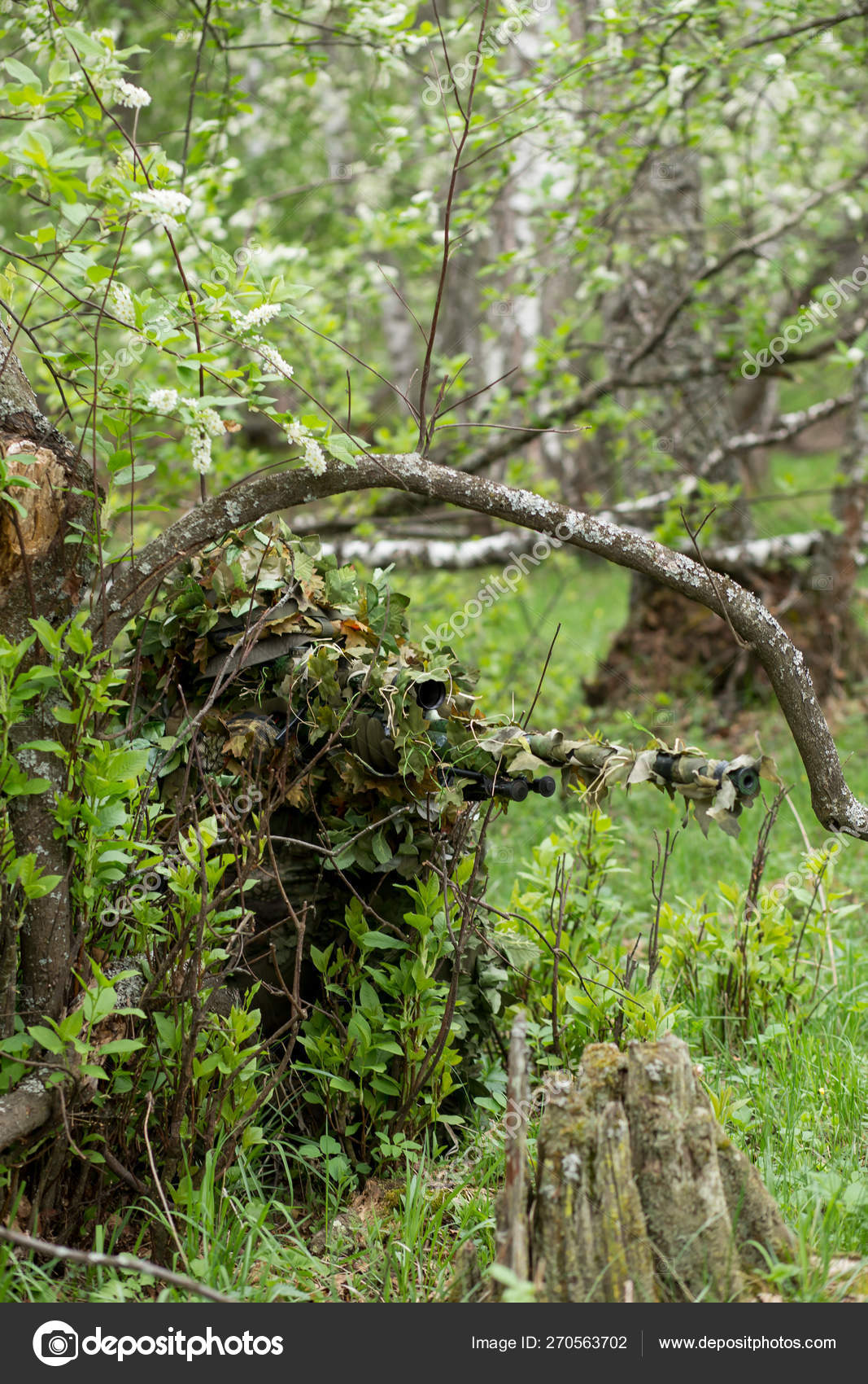 Sniper camuflado na floresta fotos, imagens de © liliyabatyrova@mail.ru  #272288808