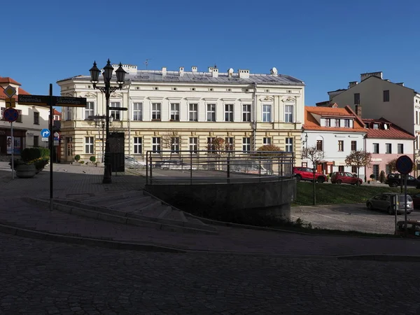 Bielsko Biala Polónia Novembro 2018 Edifícios Praça São Nicolau Parte — Fotografia de Stock