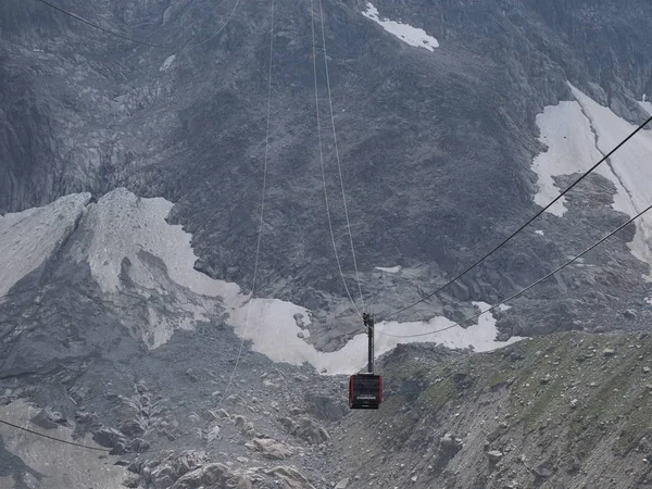 Chamonix Mont Blanc France August 2018 Кабина Канатной Дороги Aiguille — стоковое фото