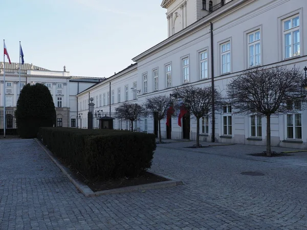 Strona Pałacu Prezydenckiego w Warszawie Europejska stolica Polski — Zdjęcie stockowe