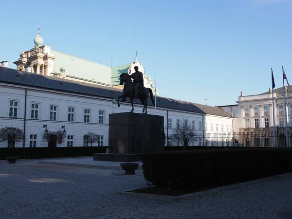 Warsaw Poland February 2019 View Side Presidential Palace European Capital — 图库照片