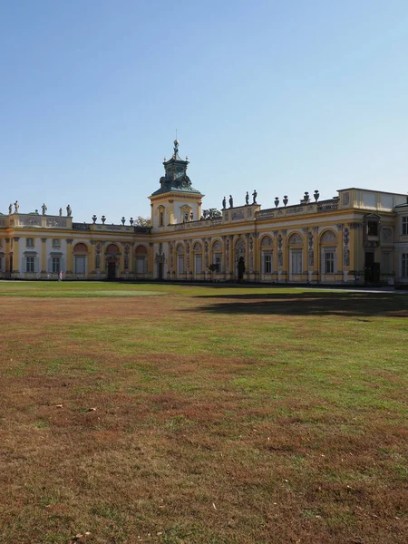 Warsaw Poland October 2018 Scenic Courtyard Facade Royal Wilanow Palace — Foto de Stock