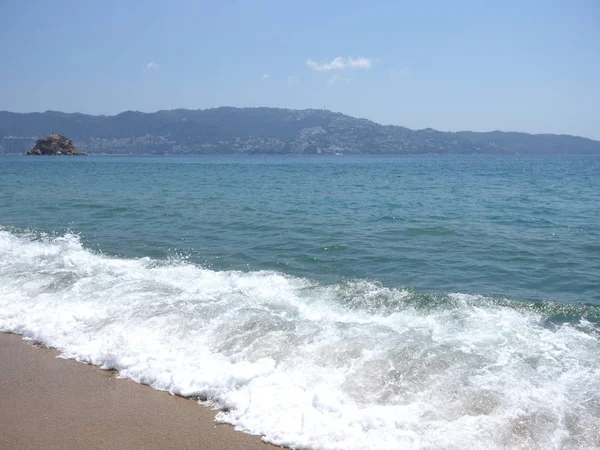 Scenery White Waves Bay Acapulco City Mexico Pacific Ocean Landscapes — Φωτογραφία Αρχείου