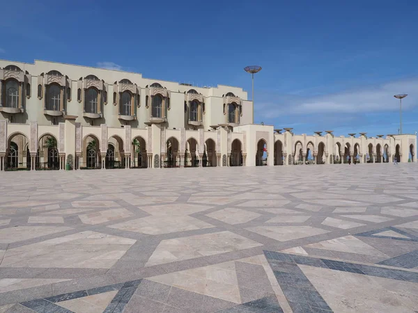 Arcade Mediatheque Structure Hassan Mosque African City Casablanca Morocco Blue — 스톡 사진