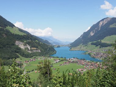 Avrupa gölü Brienz manzara İsviçre'de Brunig Pass görülen