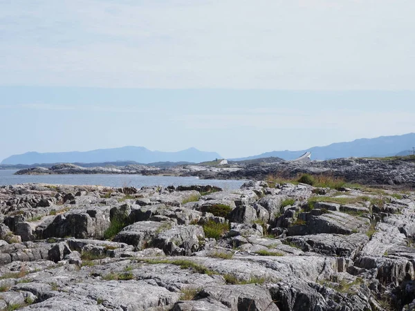 Hermosa Costa Rocosa Cerca Carretera Del Océano Atlántico Los Paisajes —  Fotos de Stock