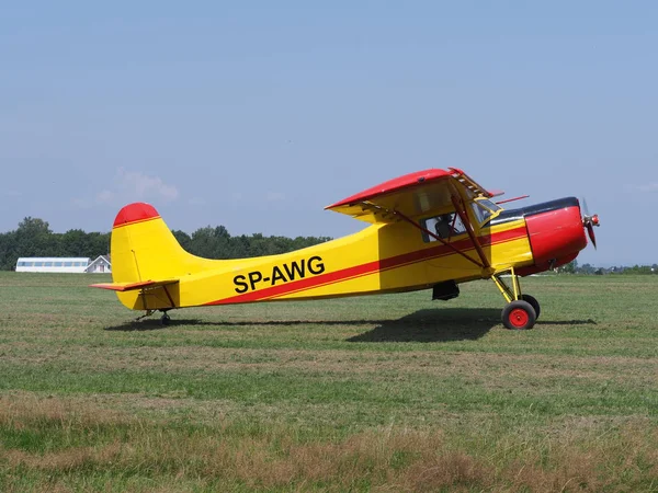 Bielsko Biala Poland July 2018 Side Yellow Yakovlev Yak 12M — Stockfoto