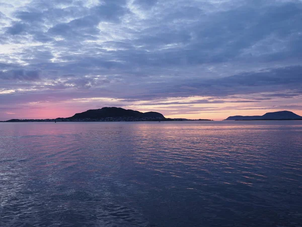 Scenic Landscapes Bay Seen European Town Alesund Romsdal Region Norway — Zdjęcie stockowe