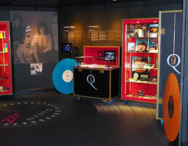 MONTREUX, SWITZERLAND on JULY 2017: Museum indoor of British rock group Queen at european city in canton Vaud.
