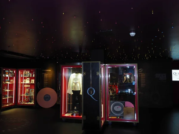 MONTREUX, SWITZERLAND on JULY 2017: Indoor of museum of British rock group Queen at european city in canton Vaud.