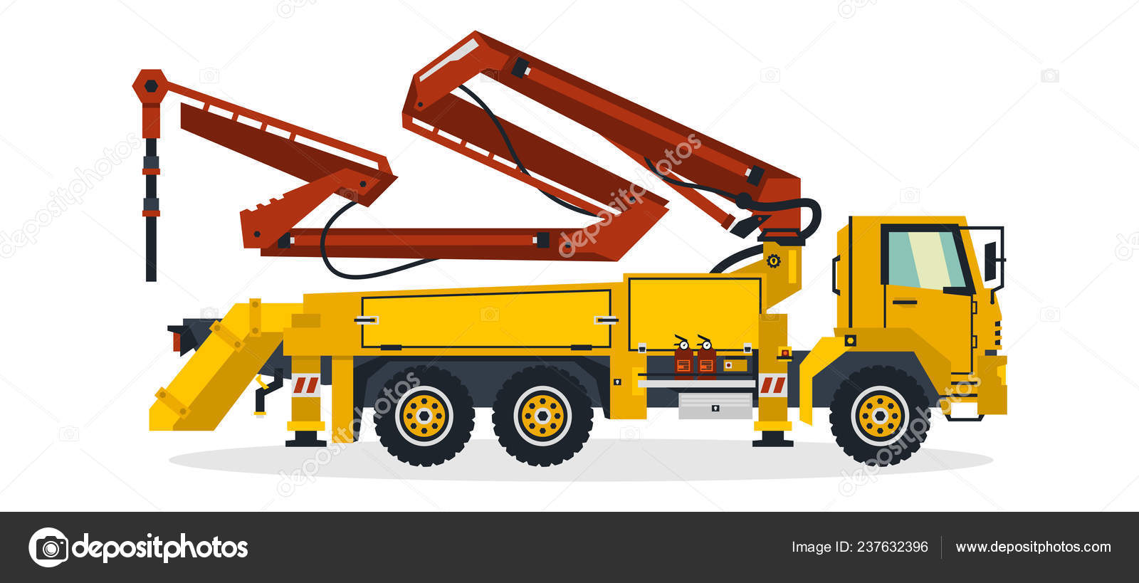 Concrete pump, commercial vehicles, construction equipment. Concrete