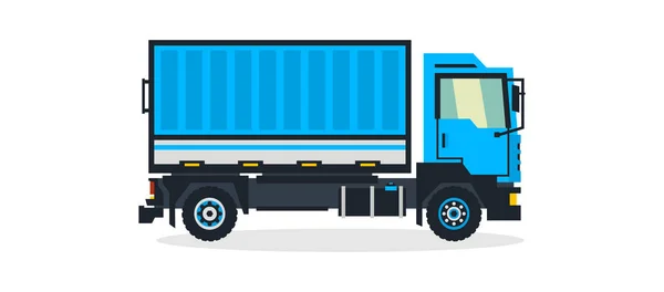 Camión, transporte comercial, transporte para la entrega de mercancías. Envío. Ilustración vectorial — Vector de stock