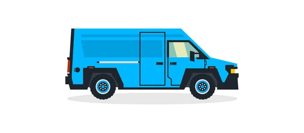 Van, transporte comercial, transporte para entrega de carga. Envío. Ilustración vectorial — Vector de stock