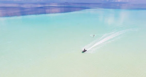 Malerischer Blick Auf Tropische Insel Blauem Ozeanwasser — Stockfoto