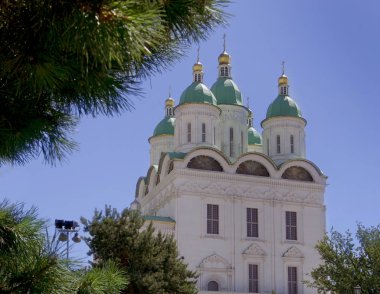 Astrakhan şehri. Rusya. Astrakhan Kremlin Kilisesi.