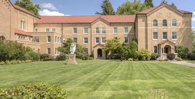 MT Angel Abbey St Benedict, Oregon panorama.