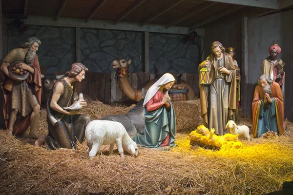 Nativity Scene Grotto Portland — Stock Photo, Image