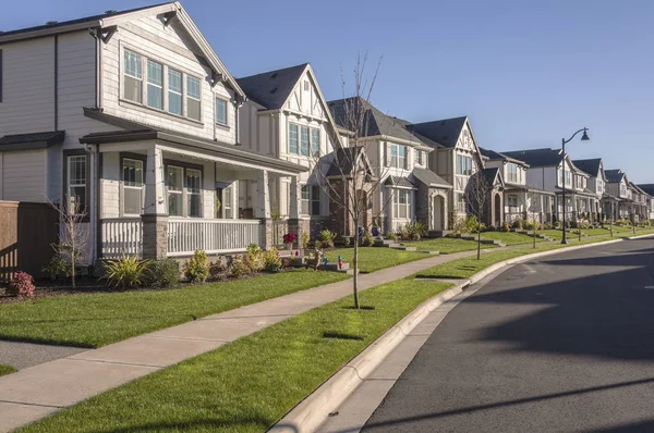 Rij Huizen Een Wijk Wilsonville Oregon — Stockfoto