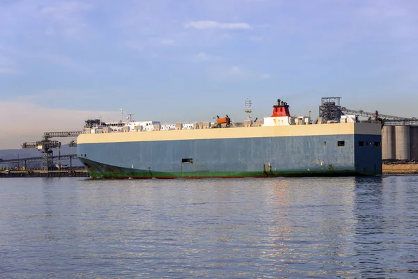 Grote Lading Tanker Zeiltochten Terug Naar Stille Oceaan Oregon — Stockfoto