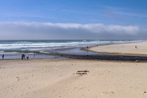 Lincoln Cidade Surf Praia Oregon Costa — Fotografia de Stock