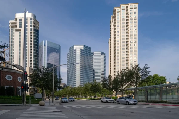 Houston Texas Cidade Skyline Hiyway Tráfego Periferia — Fotografia de Stock