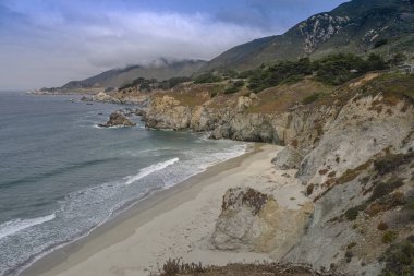 Big Sur California kıyıları ve Pasifik Okyanusu Kaliforniya.