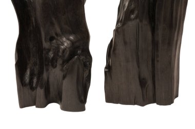 Beyaz bir arka plan üzerinde izole dört eski ahşap panoları. Eski ahşap tahta